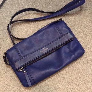 Kate Spade Royal Blue Foldover Crossbody bag